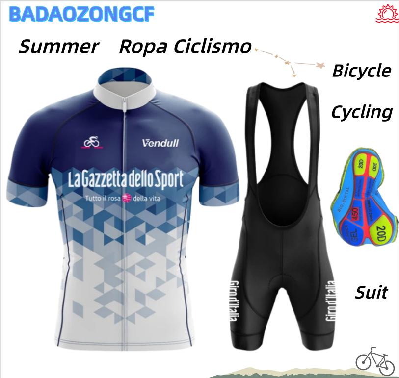 Summer De Clothing - เสื้อปั่นจักรยาน Tour De Giro สำหรับฤดูร้อน ชุดปั่นจักรยานสำหรับผู้ชาย