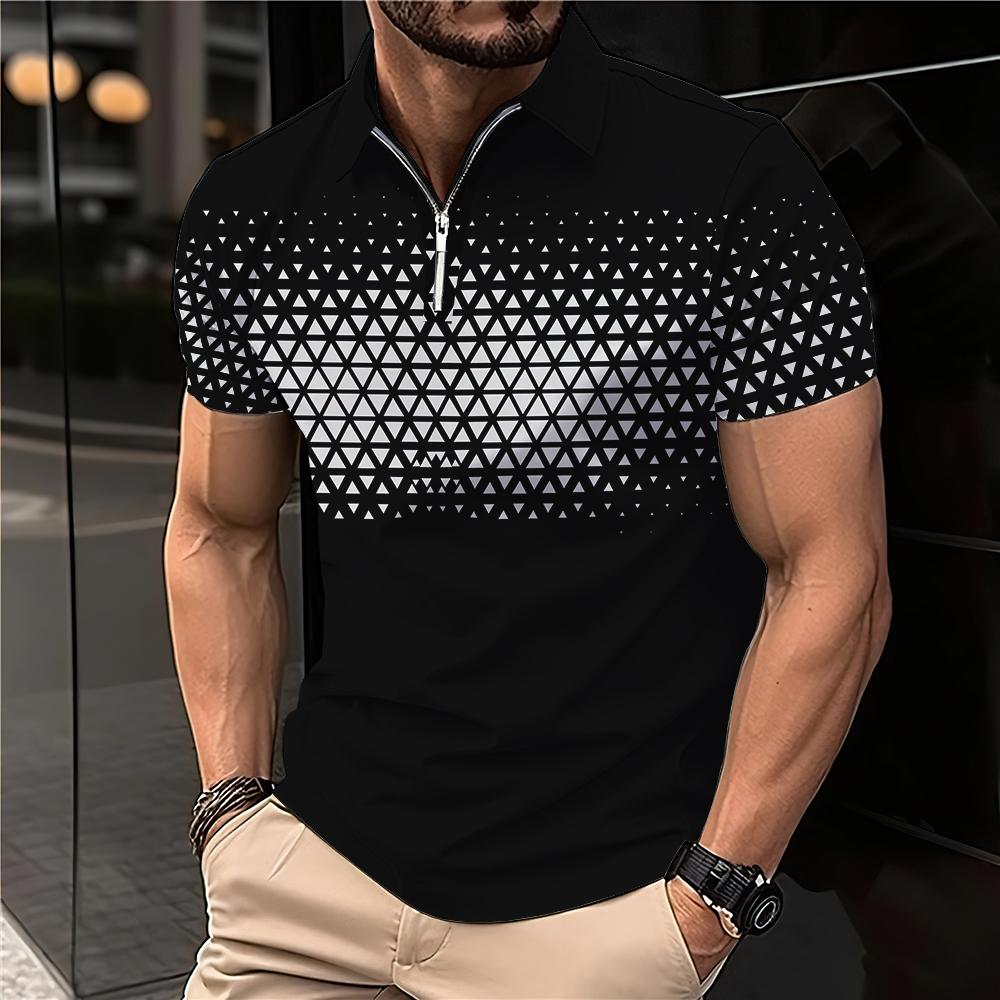 Summer De Clothing - ฤดูร้อนTเสื้อสําหรับชาย 2024 แขนสั้นผู้ชายเสื้อผ้าคอ 3Dพิมพ์เสื้อธรรมดาลายPolo Teesแฟชั่นPullover Tops
