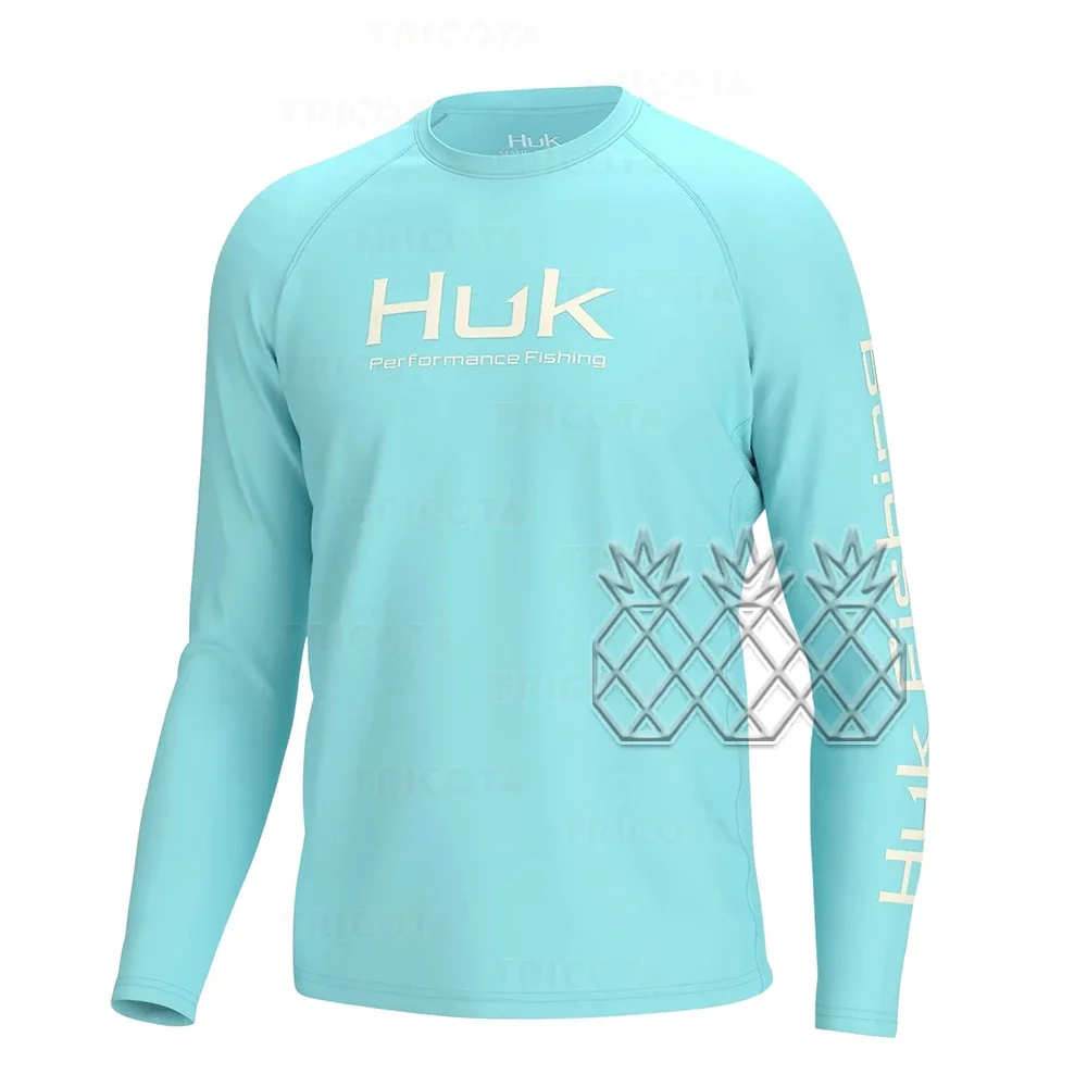 Summer De Clothing - HUKตกปลาประสิทธิภาพเสื้อแขนยาวผู้ชายป้องกันรังสียูวีเสื้อผ้าฤดูร้อนBreathable UPF 50 + ตกปลาCamisa De
