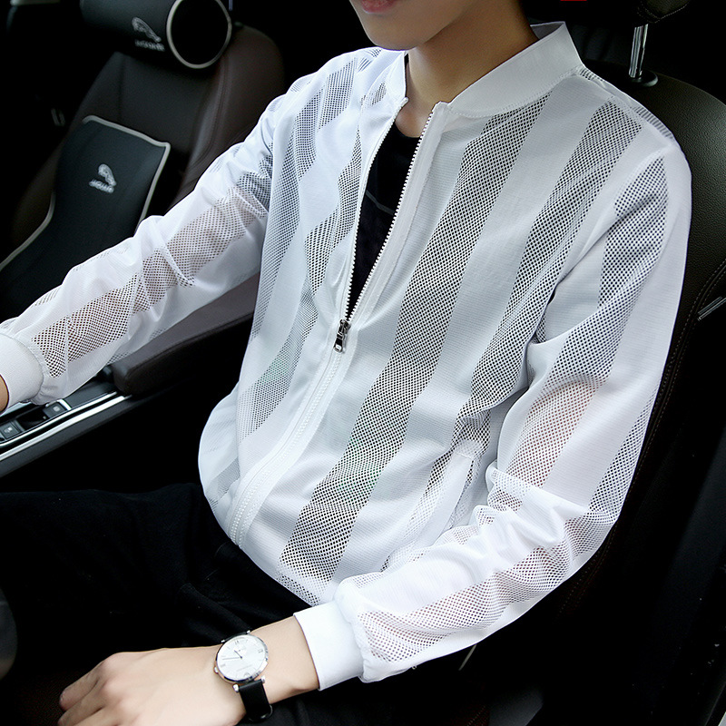 Summer Clothing Men 2025 - 2025 ฤดูร้อนใหม่ผู้ชายตาข่ายครีมกันแดดเสื้อผ้า Ultra-Thin Breathable เสื้อผ้าตกปลากลางแจ้งคุณภาพสูงแฟชั่นกลวงเสื้อ