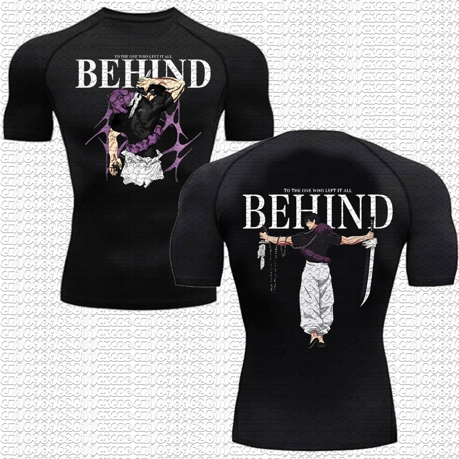 Summer Edition Clothing - เสื้อยืดออกกำลังกายแห้งเร็ว ลายพิมพ์หน้าหลัง อนิเมะ จูจุตสึ ไคเซ็น โทจิ