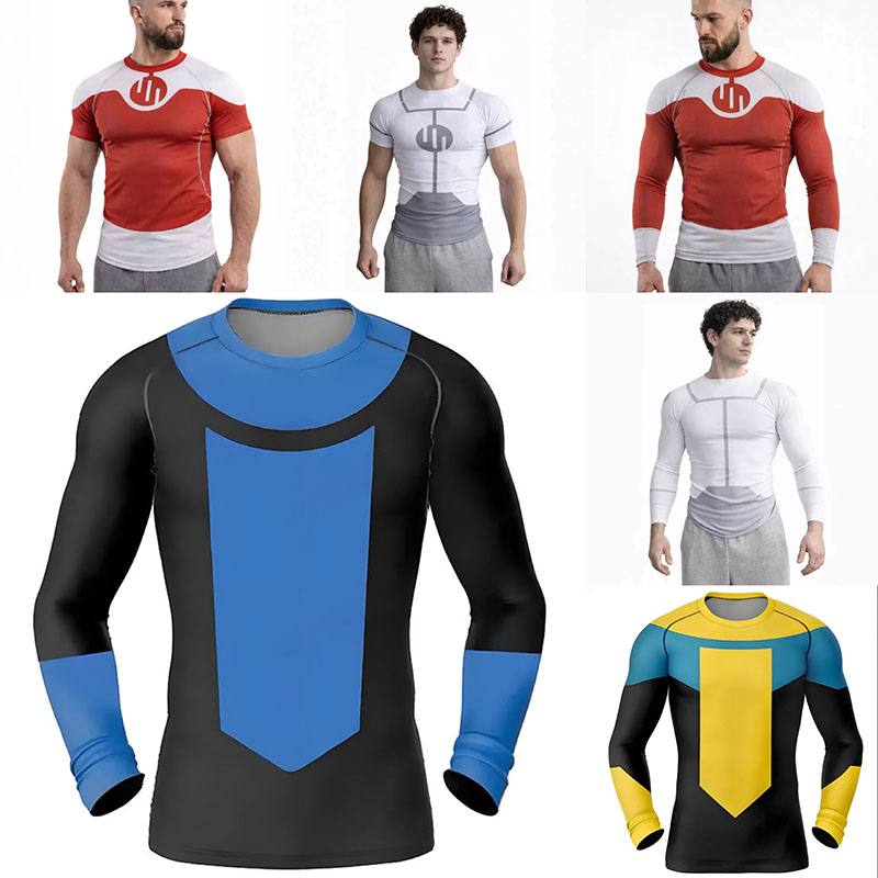 Rash Guard Long Sleeve - เสื้อยืดคอสเพลย์ New Invincible สำหรับดำน้ำ ออกกำลังกาย บราซิลเลียนยิวยิตสู