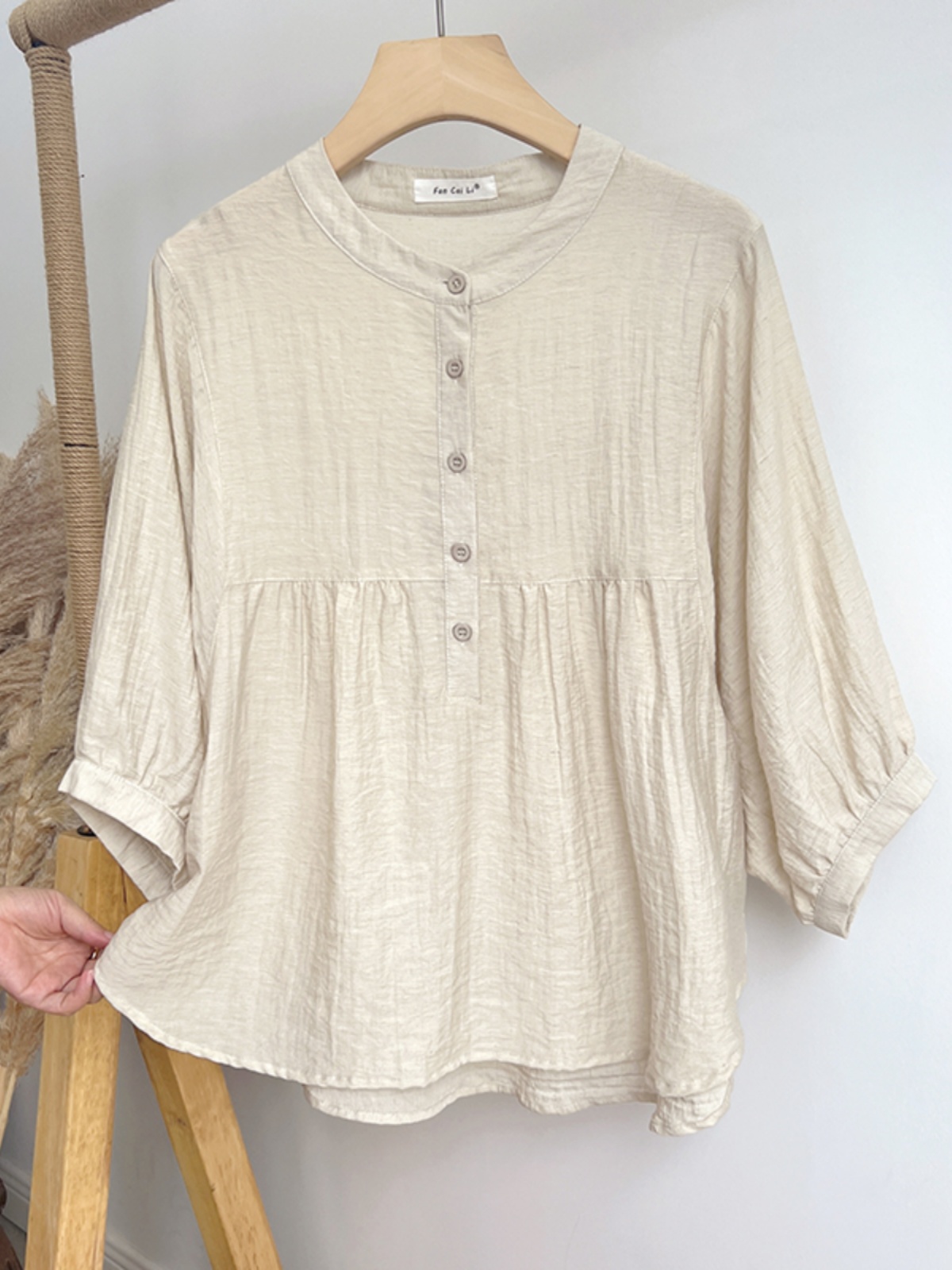Summer Clothing In Japan - เสื้อคอกลมบางทรงหลวมสำหรับผู้หญิงสไตล์ญี่ปุ่นเสื้อแบบสวมหัวแขนครึ่งสีล้วนแบบเรียบง่าย busana CASUAL