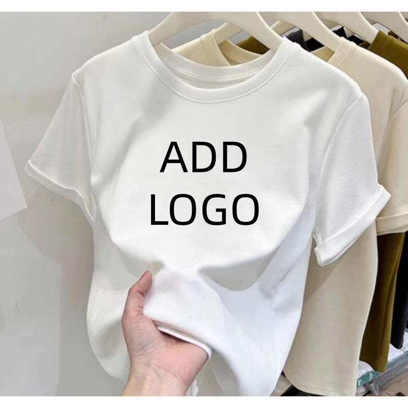 Yours Summer Clothing - เสื้อยืดคอตตอนผู้หญิงแบบขายส่งสั่งทำได้ คอกลม เซ็กซี่ สไตล์สาวออฟฟิศ ทรงเข้ารูป บазовый