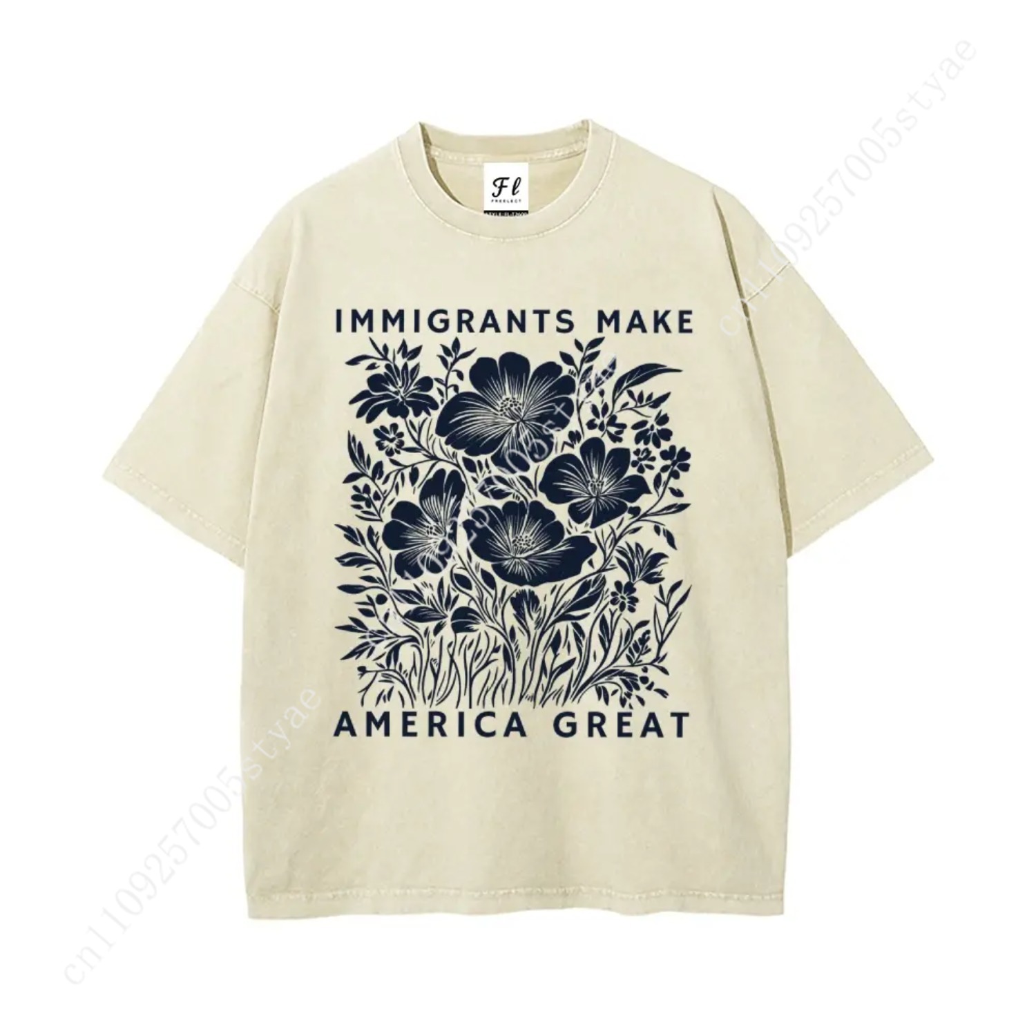 เสื้อยืดโอเวอร์ไซส์ลาย 