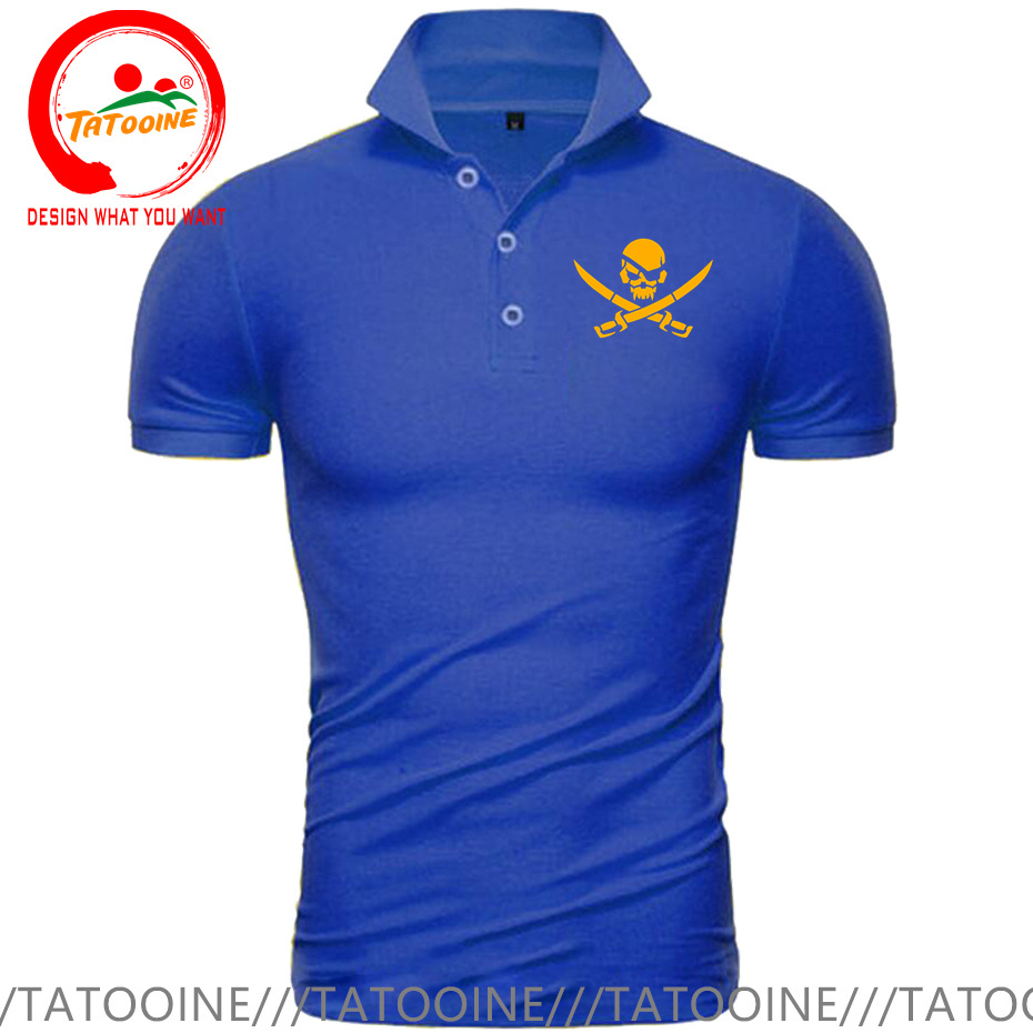 เสื้อโปโลผ้าฝ้าย100% ของผู้ชาย - Summer Clothing Logo บทวิจารณ์และราคา