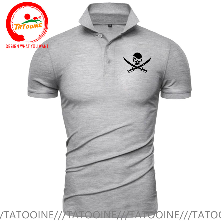 เสื้อโปโลผ้าฝ้าย100% ของผู้ชาย - Summer Clothing Logo บทวิจารณ์และราคา