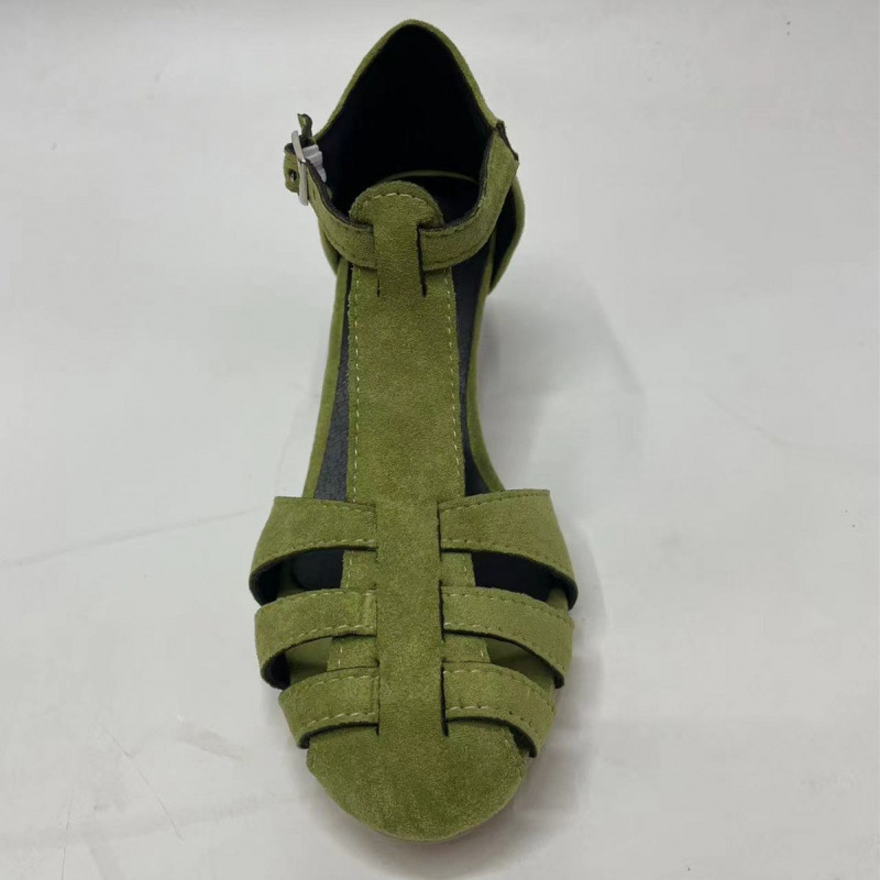 รองเท้าส้นเตี้ยแบบ T-Strap สีเ - Summer Clothing Ladies บทวิจารณ์และราคา
