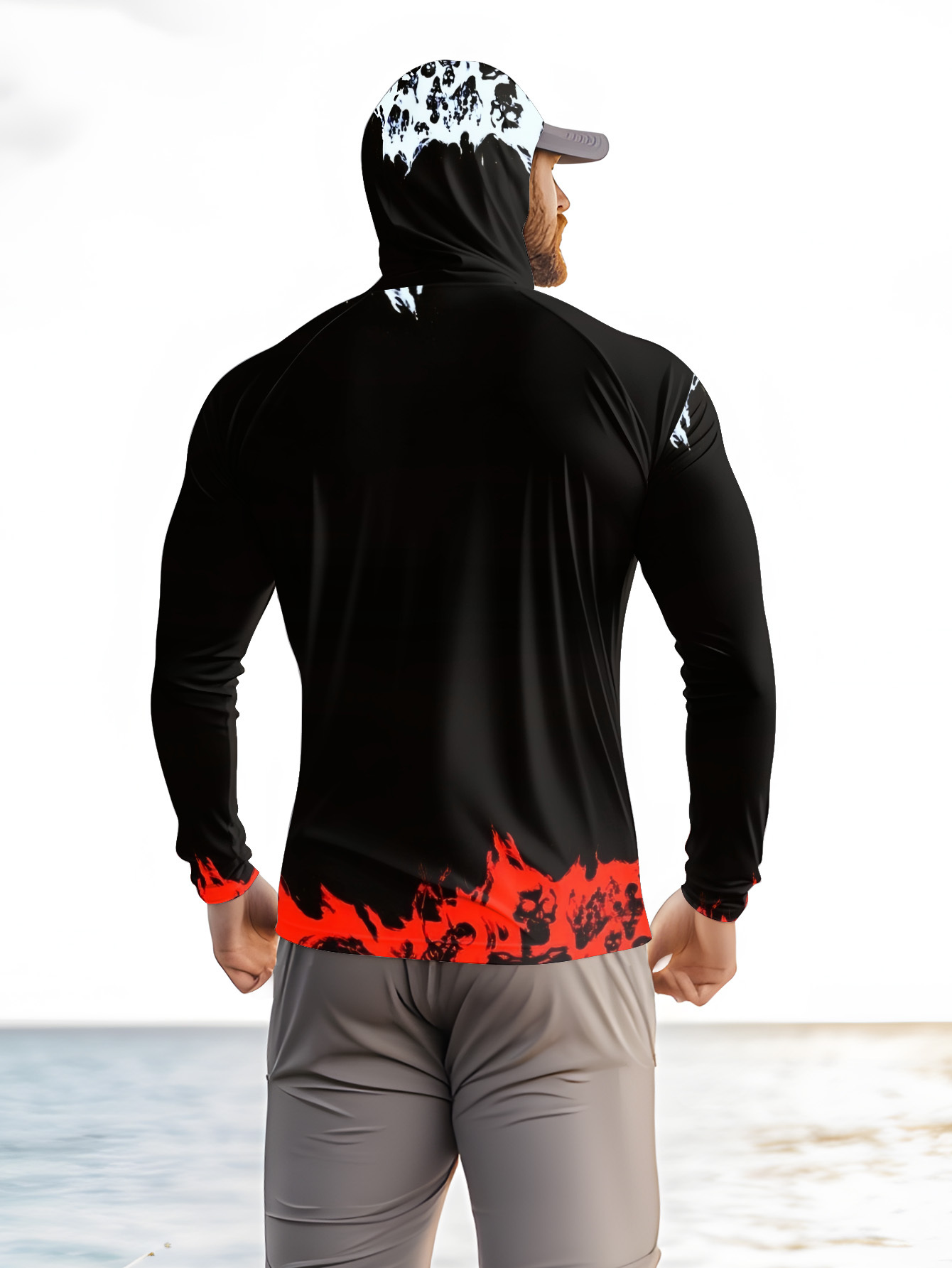 เสื้อตกปลาผู้ชายแบบมีฮู้ด แขนย - Rash Guard Long Sleeve บทวิจารณ์และราคา