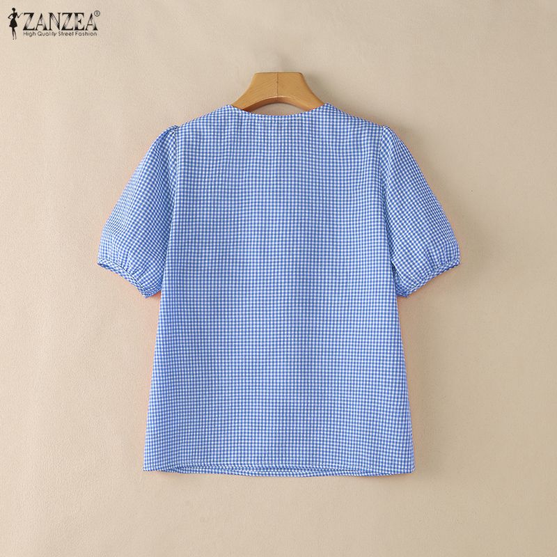 ZANZEA เสื้อเชิ้ตลายตารางสไตล์ - Summer De Clothing บทวิจารณ์และราคา