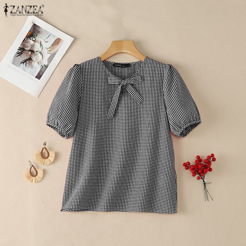 ZANZEA เสื้อเชิ้ตลายตารางสไตล์ - Summer De Clothing บทวิจารณ์และราคา
