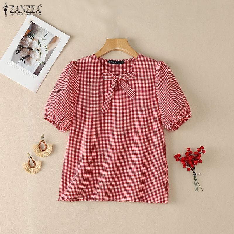 ZANZEA เสื้อเชิ้ตลายตารางสไตล์ - Summer De Clothing บทวิจารณ์และราคา