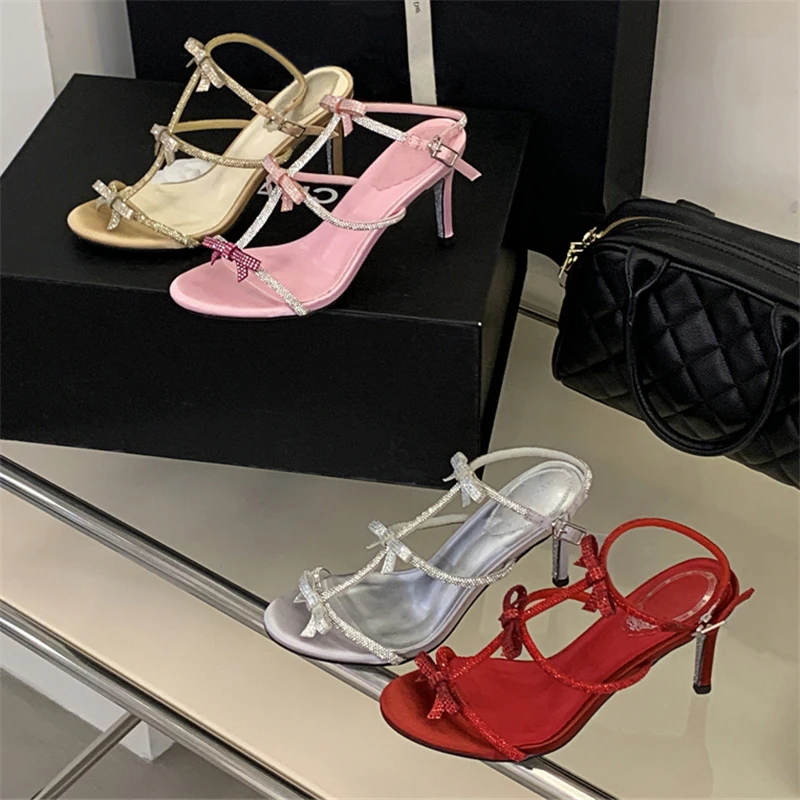 รองเท้าส้นสูงแบบเปิดนิ้วเท้าปร - Summer Clothing Sale Women บทวิจารณ์และราคา