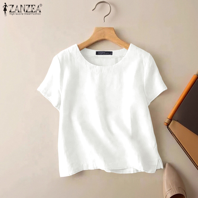 ZANZEA เสื้อผ้าฝ้ายลำลองสำหรับ - Summer De Clothing บทวิจารณ์และราคา
