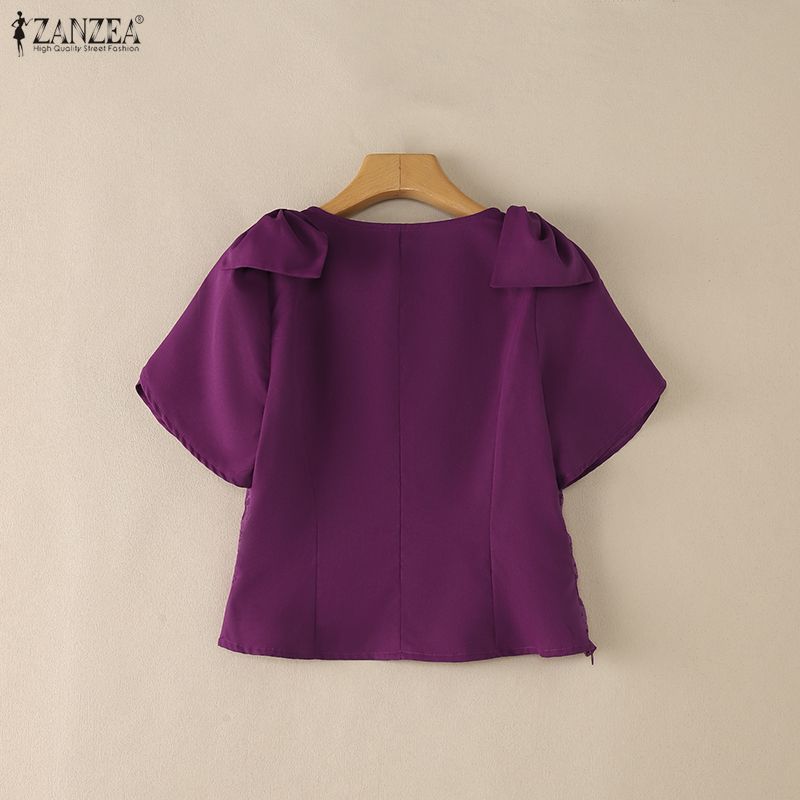 ZANZEA เสื้อเบลาส์ลายดอกไม้หรู - Summer De Clothing บทวิจารณ์และราคา