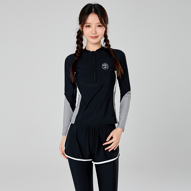 ชุดว่ายน้ำมุสลิมสำหรับเด็กผู้ห - Rash Guard Long Sleeve บทวิจารณ์และราคา