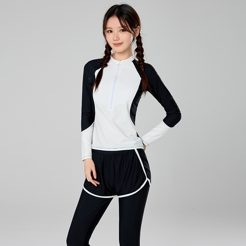 ชุดว่ายน้ำมุสลิมสำหรับเด็กผู้ห - Rash Guard Long Sleeve บทวิจารณ์และราคา