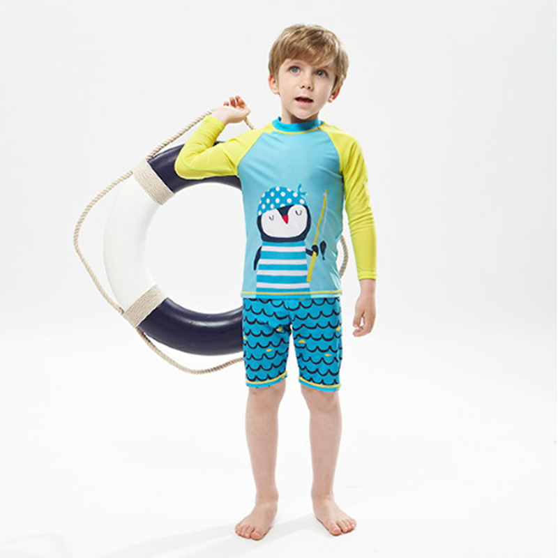 ชุดว่ายน้ำเด็ก ลายปลาโลมา ชุดก - Rash Guard Long Sleeve บทวิจารณ์และราคา