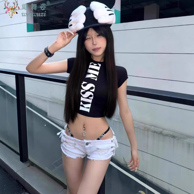 กางเกงยีนส์ขาสั้นเอวต่ำเซ็กซี่ - Summer Clothing Y2K บทวิจารณ์และราคา