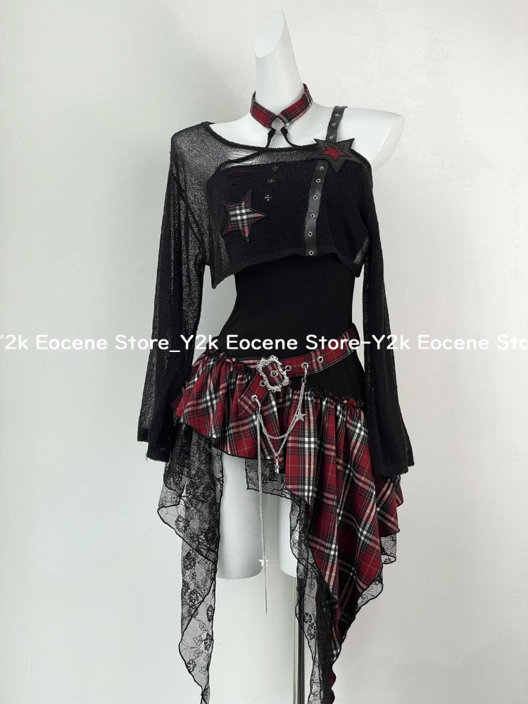 2000s Y2Kสาวเผ็ดออกแบบไม่สม่ํา - Summer Clothing Y2K บทวิจารณ์และราคา