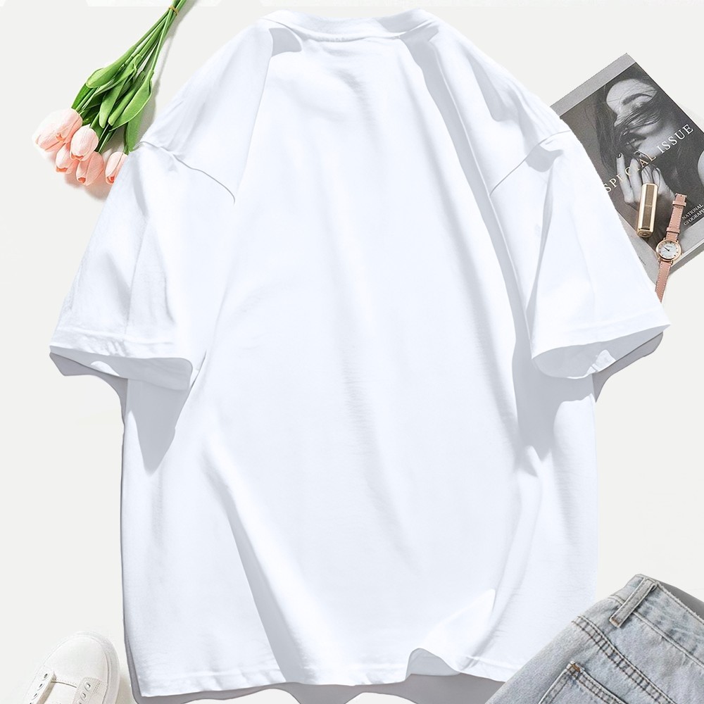เสื้อยืดผู้หญิงผ้าฝ้ายคอกลมทรง - Yours Summer Clothing บทวิจารณ์และราคา
