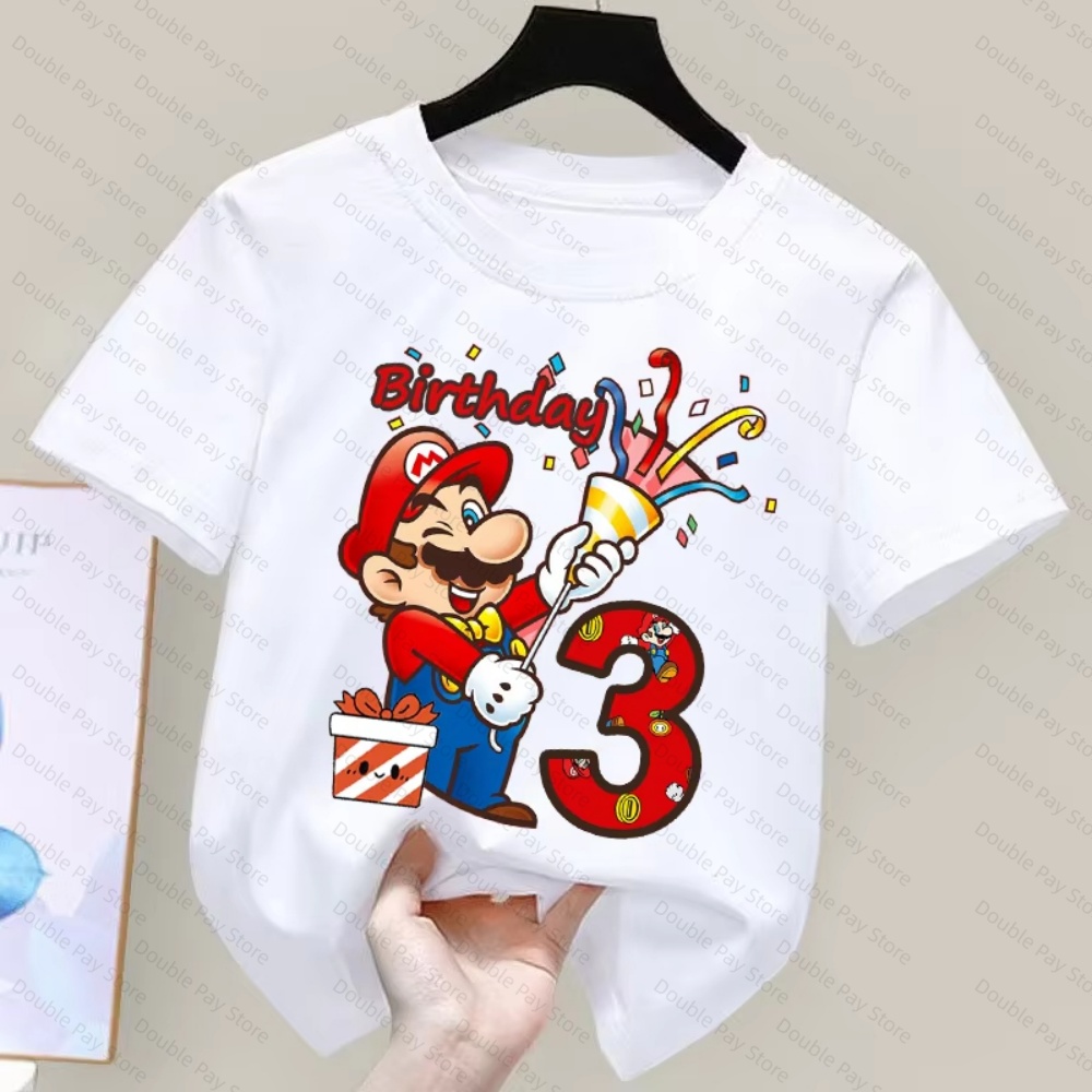 เสื้อยืดลายการ์ตูนมาริโอ้สำหรั - Summer Edition Clothing บทวิจารณ์และราคา