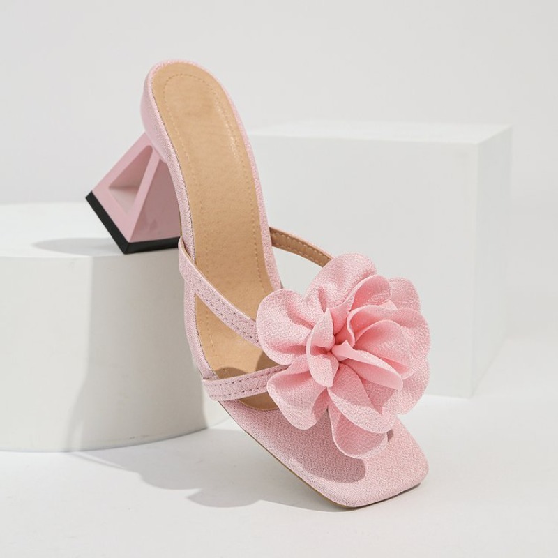 รองเท้าแตะผู้หญิงประดับดอกไม้  - Summer Clothing Ladies บทวิจารณ์และราคา